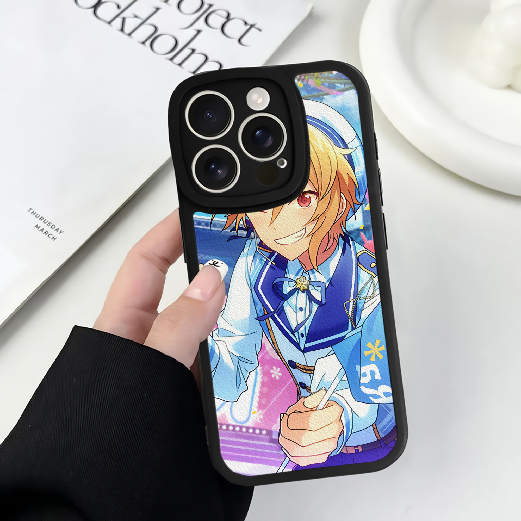 （画像用） あんさんぶるスターズ! Ensemble Stars 【iPhone 16シリーズ対応】シリコンスマホケース（レザー調） 材質：シリコン